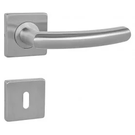 Kľučka na dvere MP NERO - HR - Brúsená nerez