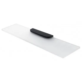 Sklenená polica s držiakom NIMCO NIKAU BLACK NKC 30091B-60-90