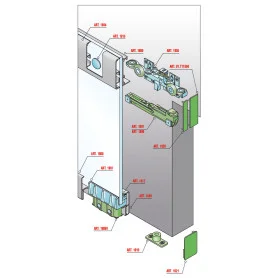 Skrytý systém pre sklenené posuvné dvere SISCO SISTEM