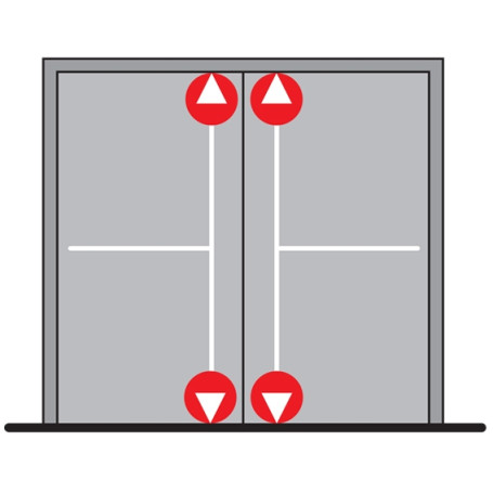 DORMA D2/2H-2D Štvorbodové vertikálne zaistenie
