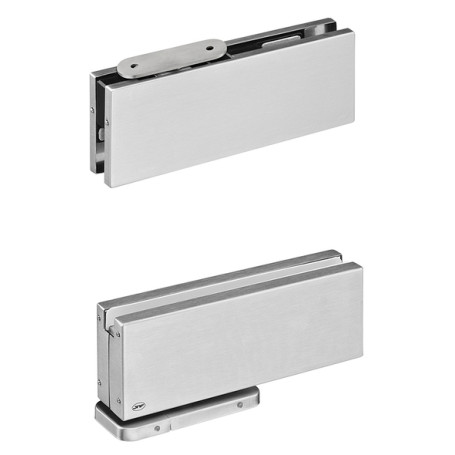 Hydraulický pivotový samozatvárací set na sklenené dvere JNF IN.81.203 - Brúsená nerez