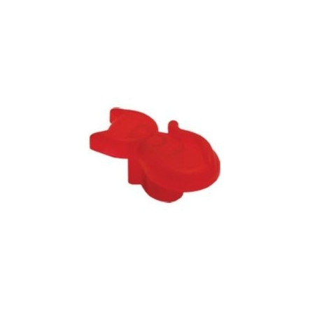 Plastová knopka Mačka Červená