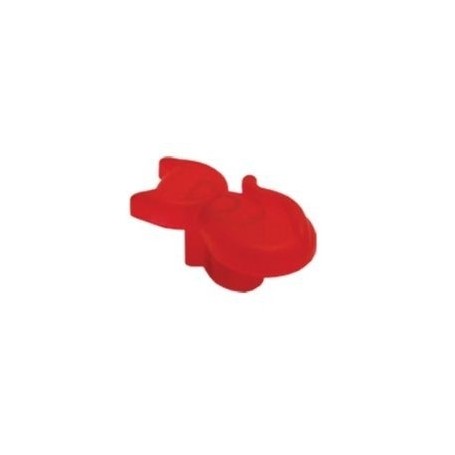 Plastová knopka Mačka Červená