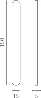 Mušla na sklenené posuvné dvere JNF IN.16.556.A