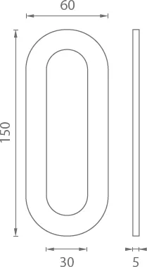 Mušla na sklenené posuvné dvere JNF IN.16.562.A