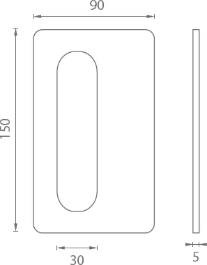 Mušla na sklenené posuvné dvere JNF IN.16.564.A