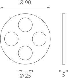 Mušla na sklenené posuvné dvere JNF IN.16.566.A
